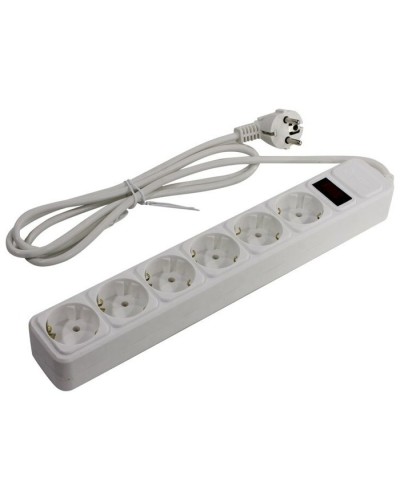 SP6W-130. Сетевой фильтр 6 розеток, 3м, белый. 5bites в Самаре