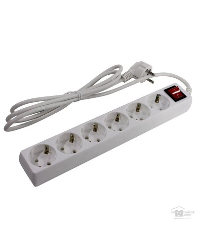 SP6W-230. Сетевой фильтр 6 розеток, 3м, белый. 5bites в Самаре