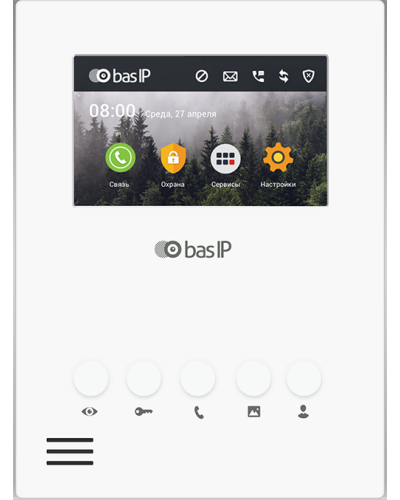 AU-04LA (AU-04L) WHITE. Монитор IP-домофона. BAS-IP в Самаре