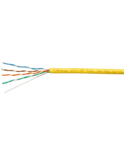 UTP-4P-Cat.5e-SOLID-YL (7251c). Кабель «витая пара» (LAN) для структурированных систем связи. CABEUS в Самаре