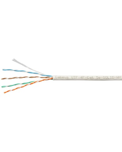 UTP-4P-Cat.5e-SOLID-WH-100 (7471c-5). Кабель «витая пара» (LAN) для структурированных систем связи. CABEUS в Самаре