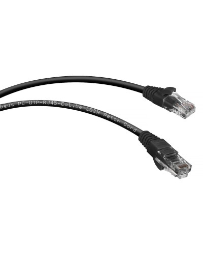 PC-UTP-RJ45-Cat.5e-1m-BK-LSZH (9537c), чёрный. Патч-корд медный. CABEUS в Самаре