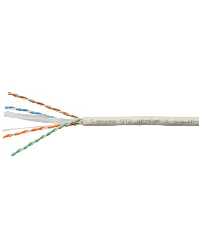 UTP-4P-Cat.6-SOLID-LSZH-GY (11108c). Кабель «витая пара» (LAN) для структурированных систем связи. CABEUS в Самаре