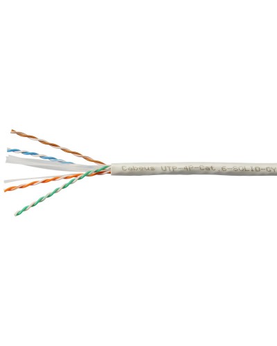UTP-4P-Cat.6-SOLID-LSZH-GY-100 (11108c-5). Кабель «витая пара» (LAN) для структурированных систем связи. CABEUS в Самаре