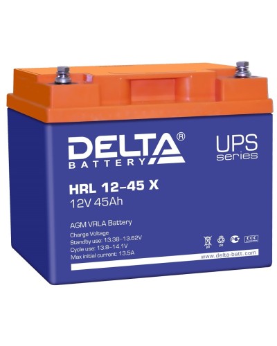 Delta HRL 12-45 X. Аккумулятор герметичный свинцово-кислотный. Delta в Самаре