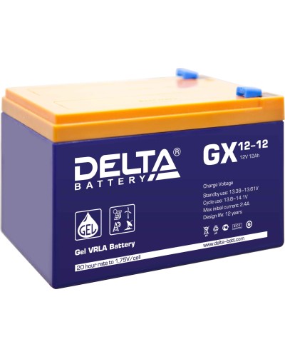 Delta GX 12-12. Аккумулятор герметичный свинцово-кислотный. Delta в Самаре