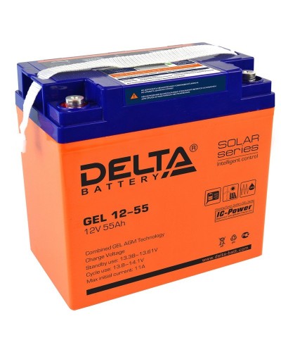 Delta GEL 12-55. Аккумулятор герметичный свинцово-кислотный. Delta в Самаре