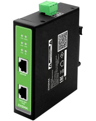 DNP90W48GDXM 10/100/1000BASE-T 90Вт 37-57В(DC). Инжектор PoE. Digma в Самаре