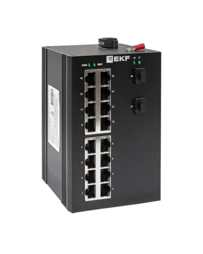 TSX-U-2GX/SFP-16GT. Промышленный неуправляемый коммутатор. EKF в Самаре