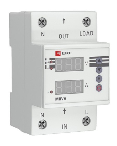 MRVA 63A PROxima (MRVA-63A). Реле напряжения и тока с дисплеем. EKF в Самаре