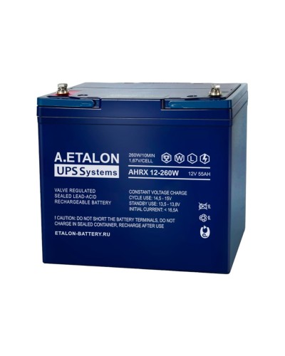 A.ETALON AHRX 12-260W (55). Аккумулятор герметичный свинцово-кислотный. ETALON в Самаре