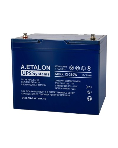 A.ETALON AHRX 12-360W (75). Аккумулятор герметичный свинцово-кислотный. ETALON в Самаре