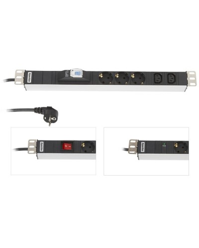 SHE19-6SH-B-2.5EU. Блок розеток 19. Hyperline в Самаре