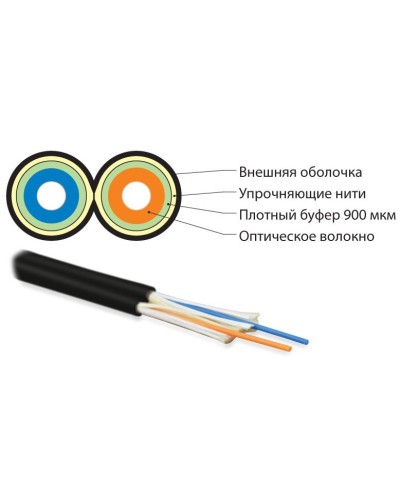 FO-D3-IN-50-2-LSZH-BK. Кабель волоконно-оптический многомодовый. Hyperline в Самаре
