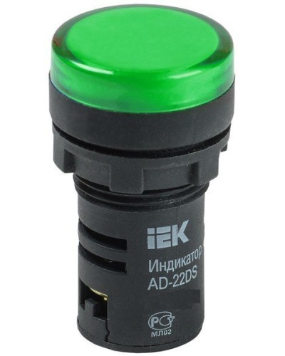 Лампа AD22DS (LED) матрица D22мм зеленый 230В (BLS10-ADDS-230-K06). Светосигнальный индикатор. IEK в Самаре