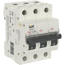 M10N 3P C 25А 10кА ARMAT (AR-M10N-3-C025). Автоматический выключатель. IEK