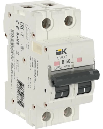 M06N 2P B 50А 6кА ARMAT (AR-M06N-2-B050). Автоматический выключатель. IEK в Самаре