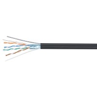 GENERICA F/UTP кат. 5E 100МГц 4 пары LDPE OUTDOOR трос 1,2мм черный (BC3-C5E04-359-305-G). Кабель «витая пара» (LAN) для структурированных систем связи. IEK