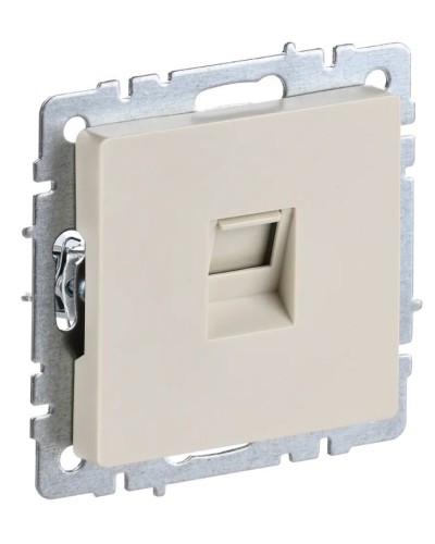 Розетка RJ45 РК10-БрКр кат.5E бежевый BRITE (BR-K10-1-K10). Розетка компьютерная. IEK в Самаре