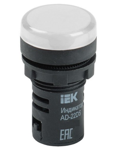 Лампа AD22DS (LED) матрица D22 мм 24В AC/DC белый (BLS10-ADDS-024-K01). Светосигнальный индикатор. IEK в Самаре