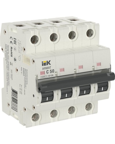 M10N 4P C 50А 10кА ARMAT (AR-M10N-4-C050). Автоматический выключатель. IEK в Самаре