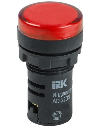 Лампа AD22DS (LED) матрица D22мм красный 24В AC/DC (BLS10-ADDS-024-K04). Светосигнальный индикатор. IEK в Самаре