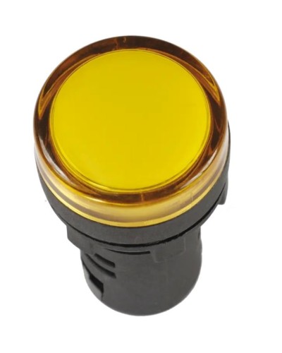 Лампа AD22DS (LED) матрица D22 мм желтый 12В AC/DC желтый (BLS10-ADDS-012-K05). Светосигнальный индикатор. IEK в Самаре