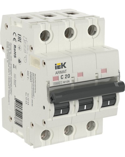 M10N 3P C 20А 10кА ARMAT (AR-M10N-3-C020). Автоматический выключатель. IEK в Самаре