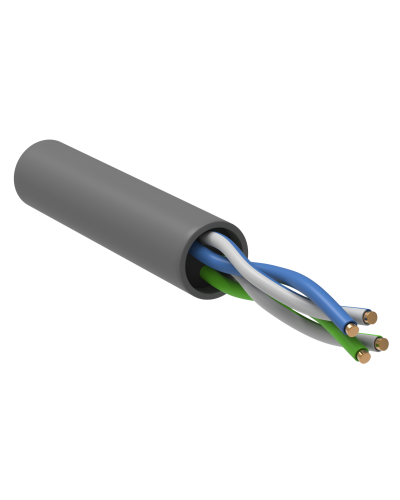 GENERICA U/UTP кат. 5E 100МГц 2 пары PVC INDOOR серый (BC1-C5E02-111-100-G). Кабель «витая пара» (LAN) для структурированных систем связи. IEK в Самаре