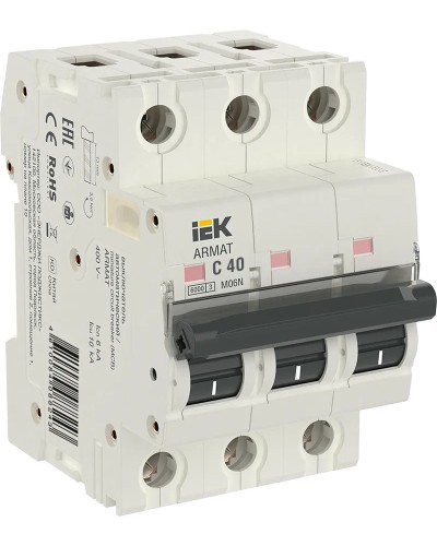 M06N 3P C 40А 6кА ARMAT (AR-M06N-3-C040). Автоматический выключатель. IEK в Самаре