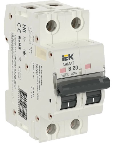 M06N 2P B 20А 6кА ARMAT (AR-M06N-2-B020). Автоматический выключатель. IEK в Самаре