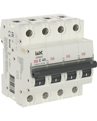 M10N 4P C 40А 10кА ARMAT (AR-M10N-4-C040). Автоматический выключатель. IEK в Самаре
