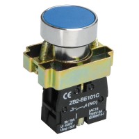 Кнопка LAY5-BA61 без подсветки синяя 1з (BBT60-BA-K07). Кнопка без подсветки. IEK