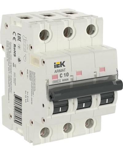 M06N 3P C 10А 6кА ARMAT (AR-M06N-3-C010). Автоматический выключатель. IEK в Самаре