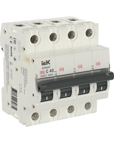 M06N 4P C 40А 6кА ARMAT (AR-M06N-4-C040). Автоматический выключатель. IEK в Самаре