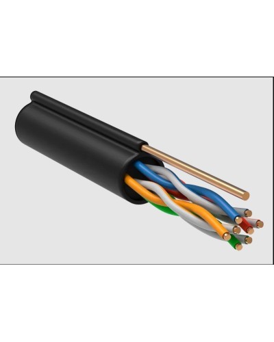 GENERICA U/UTP 5E 24AWG 4PR LDPE трос черный (BC3-C5E04-159-305-R-G). Кабель «витая пара» (LAN) для структурированных систем связи. IEK в Самаре