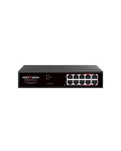 PND-08P-2M v.2. Коммутатор 10-портовый с функцией PoE. Polyvision в Самаре