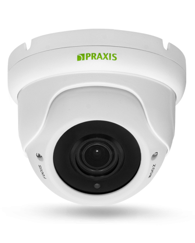 PP-7141IP 2.8-12 AUDIO. Видеокамера IP купольная. Praxis в Самаре