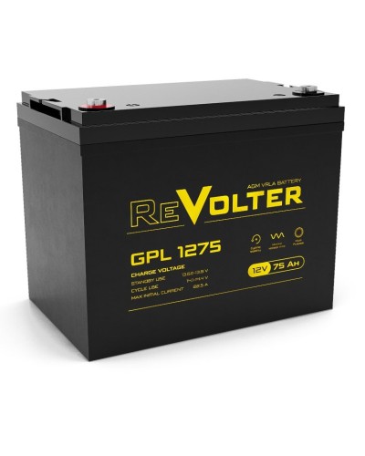 Revolter GPL 1275. Аккумулятор автомобильный герметичный свинцово-кислотный. Revolter в Самаре