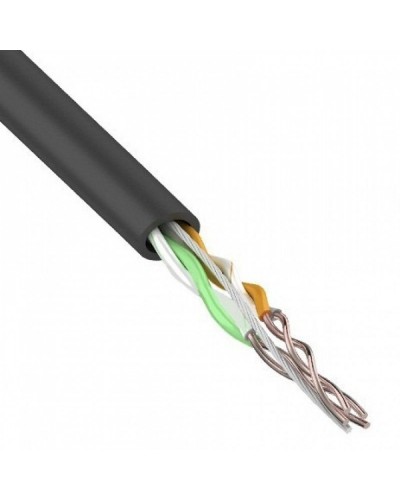 U/UTP, CAT 5e, PE, 2PR, 24AWG, OUTDOOR, SOLID, черный, 305м, REXANT (01-0025). Кабель «витая пара» (LAN) для структурированных систем связи. Rexant в Самаре