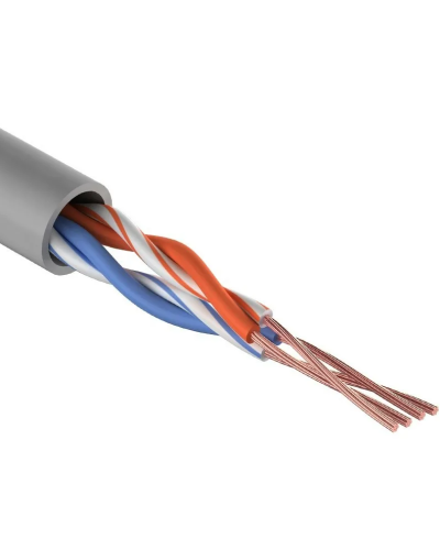 U/UTP, CAT 5e, PVC, 2PR, 24AWG, INDOOR, STRANDED, серый, 305м REXANT (01-0026). Кабель «витая пара» (LAN) для структурированных систем связи. Rexant в Самаре