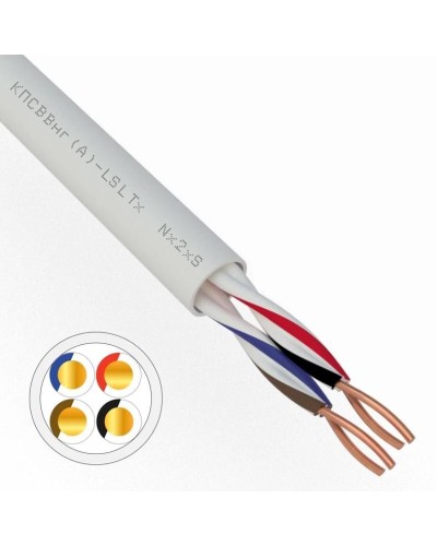 КПСВВнг(А)-LSLTx 2х2х0,5 REXANT (01-4875). Кабель для систем передачи данных пониженной пожароопасности c низким дымо- и газовыделением, с низкой токсичностью продуктов горения. Rexant в Самаре