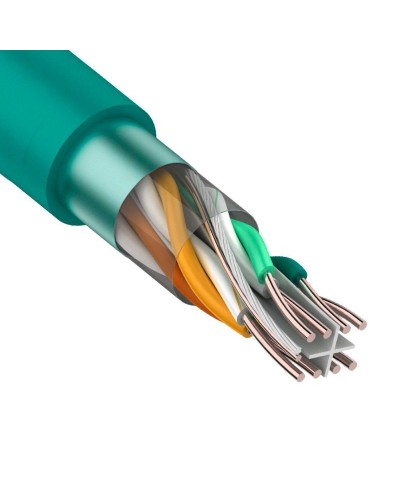 F/UTP, CAT 6, нг(А)-LSLTx, 4х2х0,575мм, 23AWG, INDOOR, SOLID, зеленый, 305м REXANT (01-0171). Кабель «витая пара» (LAN) для структурированных систем связи. Rexant в Самаре