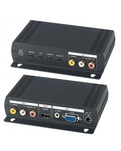 AD001HH. Преобразователь композитного видео и аудиосигналов в VGA и HDMI. SC&T в Самаре