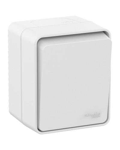 AtlasDesign PROFI54 выключатель 1-клавишный, открытой установки, белый (ATN540111). Выключатель. Systeme Electric в Самаре