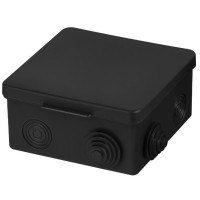 Распаячная коробка ОП 100х100х55мм, крышка, IP54, 8вх., черная TDM (SQ1401-0913). Распаячная коробка ОП. TDM ЕLECTRIC