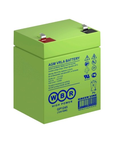 WBR GP1245 (12V16W). Аккумулятор герметичный свинцово-кислотный. WBR в Самаре