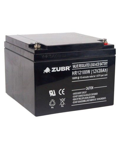ZUBR HR 12100W (12V, 28Ah). Аккумулятор герметичный свинцово-кислотный. ZUBR в Самаре