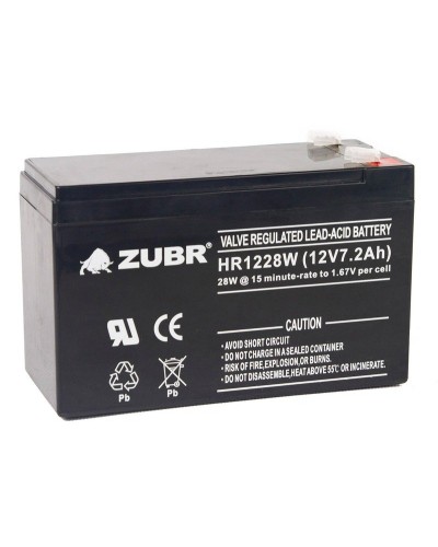 ZUBR HR 1228W (12V, 7,2Ah). Аккумулятор герметичный свинцово-кислотный. ZUBR в Самаре