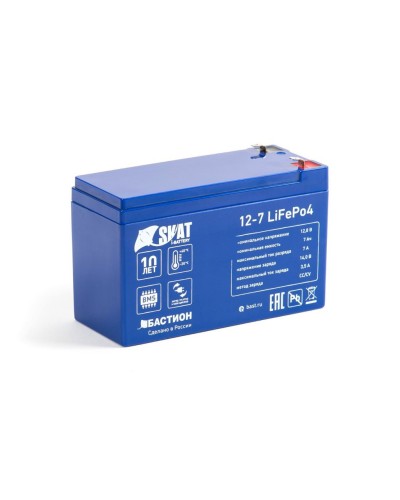 Skat i-Battery 12-7 LiFePo4 (645). Li-Ion аккумулятор. Бастион в Самаре